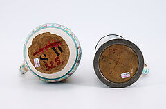 Birnkrung und Walzenkrug mit Jagdmotiven, 81740-14, Van Ham Kunstauktionen