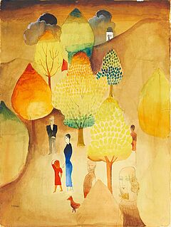 Carlo Mense - Spaziergaengerin im Park, 76183-2, Van Ham Kunstauktionen