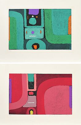 Max Ackermann - Konvolut von 2 Farbserigrafien, 62313-14, Van Ham Kunstauktionen