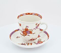 Meissen - Tasse und Untertasse mit Faecherchinesen, 73258-5, Van Ham Kunstauktionen