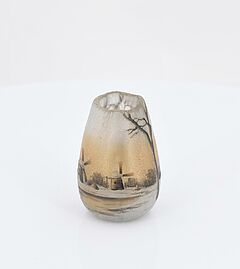 Daum Freres - Miniaturvase mit Winterlandschaft, 73549-13, Van Ham Kunstauktionen