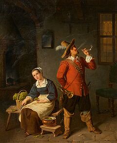 Heinrich Franz Gaudenz von Rustige - Paar in der Schlosskueche, 76968-7, Van Ham Kunstauktionen