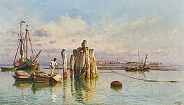 Friedrich Paul Nerly - Fischer in der Lagune vor Venedig, 75917-1, Van Ham Kunstauktionen
