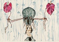 Cornelia Schleime - Mutation mit Totenkopf, 73214-383, Van Ham Kunstauktionen