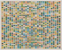 Gerhard Richter - Farbfelder - 6 Anordnungen von 1260 Farben Blau - Rot - Gelb, 70441-5, Van Ham Kunstauktionen