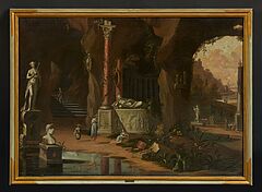 Niederlaendische Schule - Grottenlandschaft mit antiken Monumenten, 76237-2, Van Ham Kunstauktionen
