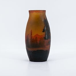 Paul Nicolas DArgental - Vase mit Bergsee im Abendlicht, 76257-12, Van Ham Kunstauktionen