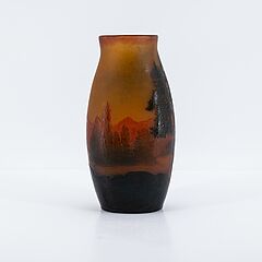 Paul Nicolas DArgental - Vase mit Bergsee im Abendlicht, 76257-12, Van Ham Kunstauktionen