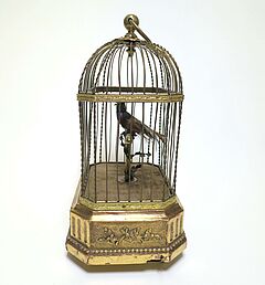 Zwei Singvogelautomaten in Form von Vogelbauern, 73179-2, Van Ham Kunstauktionen