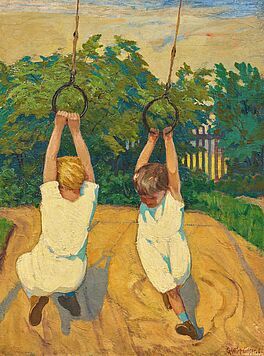 Gustav Wiethuechter - Spielende Kinder, 75253-1, Van Ham Kunstauktionen