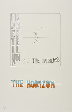 Lawrence Weiner - Fragestellung Nr 1-2 Das EndzielDer Horizont The NachlassThe Horizon, 73947-2, Van Ham Kunstauktionen