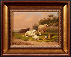 Zwei Gemälde: Ruhende Schafe und Ziegen, 81503-5, Van Ham Kunstauktionen