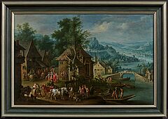Joseph Stephan - Dorf am Fluss, 82293-1, Van Ham Kunstauktionen