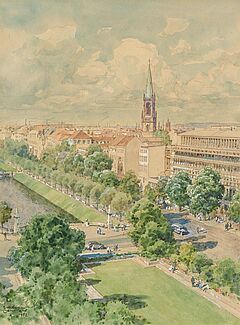 Edward Harrison Compton - 14 Aquarelle mit Stadtansichten, 76858-24, Van Ham Kunstauktionen