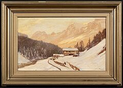 Georg Macco - Verschneites Gebirgstal, 80961-7, Van Ham Kunstauktionen