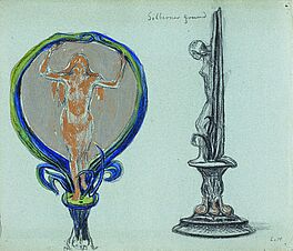 Ludwig von Hofmann - Entwurf fuer einen Spiegel, 77774-3, Van Ham Kunstauktionen