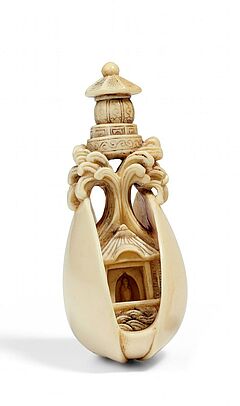Netsuke Muscheltraum mit Ryujin, 65350-18, Van Ham Kunstauktionen