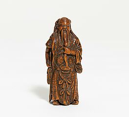 Netsuke des Kanu mit seiner Drachenlanze, 69610-1, Van Ham Kunstauktionen