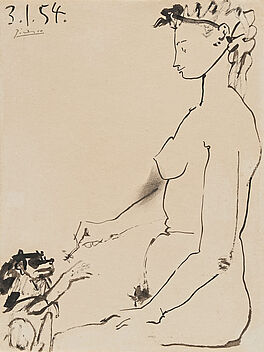 Pablo Picasso - Ohne Titel Femme et chien, 68363-1, Van Ham Kunstauktionen