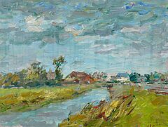 Albert Feser - Landschaft mit Stadt im Hintergrund, 53117-4, Van Ham Kunstauktionen