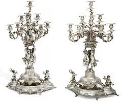 Berlin - Praechtiges Girandolenpaar mit Spiegelpresentoirs, 57618-1, Van Ham Kunstauktionen