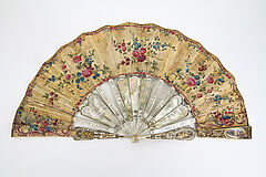 Wohl Frankreich - Faecher mit galantem Paar und floralem Dekor, 75502-50, Van Ham Kunstauktionen