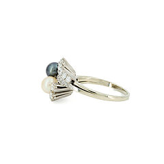 Pearl-Diamond-Ring, 82129-9, Van Ham Kunstauktionen