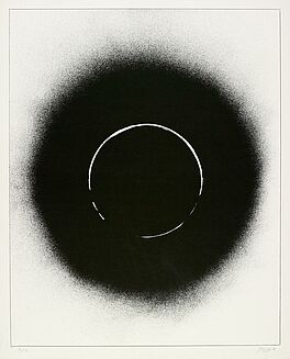 Otto Piene - Schwarze Sonne auf Weiss, 54791-40, Van Ham Kunstauktionen