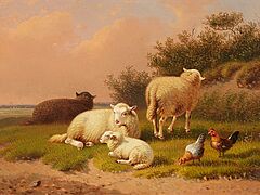 Zwei Gemälde: Ruhende Schafe und Ziegen, 81503-5, Van Ham Kunstauktionen