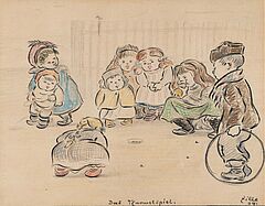 Heinrich Zille - Das Murmelspiel, 76779-1, Van Ham Kunstauktionen