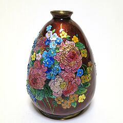 Limoges Camille Faure - Kleine Vase mit Blumenbouquets, 73308-8, Van Ham Kunstauktionen