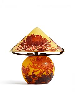 Emile Galle - Tischlampe Chrysanthemes, 81684-5, Van Ham Kunstauktionen