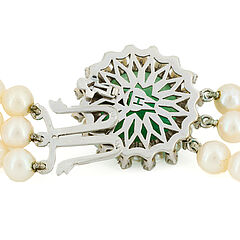 Perl-Smaragd-Diamant-Collier, 81947-9, Van Ham Kunstauktionen