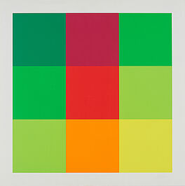 Richard Paul Lohse - Diagonal von gelb ueber rot zu blaugruen Aus ModularSeriell, 66761-22, Van Ham Kunstauktionen