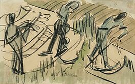 Ernst Ludwig Kirchner - Heuende Bauern Schnitter, 82124-10, Van Ham Kunstauktionen