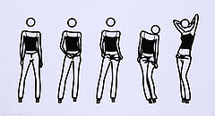 Julian Opie - Bijou gets undressed, 73463-2, Van Ham Kunstauktionen