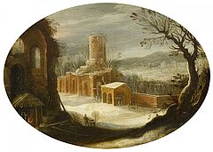 Flaemische Schule - Zwei Gemaelde aus einer Jahreszeitenfolge, 63195-1, Van Ham Kunstauktionen