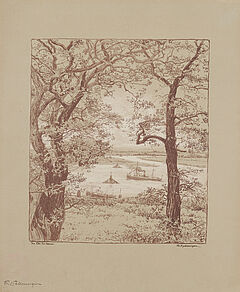 Friedrich Kallmorgen - Konvolut aus 5 Druckgraphiken Die Elbe bei Altona Spitzbergen Mausi zeichnet in Grossvaters Atelier Sonnenglanz und Strassenansicht, 69447-126, Van Ham Kunstauktionen