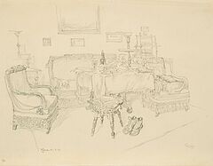 George Grosz - Thorn Wohnstube der Mutter im Offizierscasino, 81266-6, Van Ham Kunstauktionen