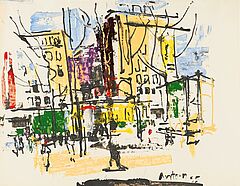 Anton Raederscheidt - Koelner Neumarkt Blick auf die Kreissparkasse, 60027-1, Van Ham Kunstauktionen