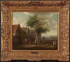 Cornelis van Essen - Strassenschaenke in einem hollaendischen Dorf, 68416-8, Van Ham Kunstauktionen
