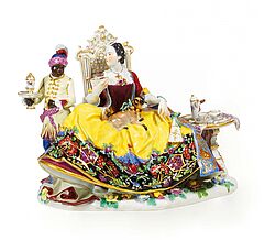 Meissen - Gruppe Dame mit Mohr, 64077-6, Van Ham Kunstauktionen