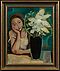 Karl Hofer - Maedchen am Tisch mit Vase, 80824-9, Van Ham Kunstauktionen