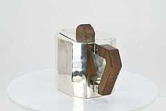 Wohl Belgien - Fuenfteiliges Art Deco Kaffee- und Teeservice mit facettiertem Korpus, 73549-19, Van Ham Kunstauktionen