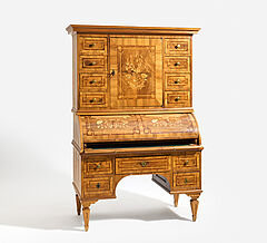 Deutschland - Grosser Aufsatzsekretaer mit floralen Einlagen, 75793-1, Van Ham Kunstauktionen