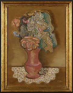 Bruno Goller - Blumenstrauss in rosefarbener Vase, 70628-1, Van Ham Kunstauktionen