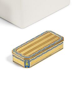 Hanau - Rechteckige Tabatiere mit Streifendekor, 81795-2, Van Ham Kunstauktionen