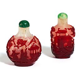 Zwei Glas-Snuffbottle, 70004-5, Van Ham Kunstauktionen