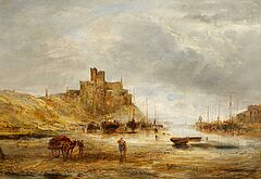 George Cole - Küstenlandschaft mit Booten bei Ebbe in der Bretagne, 80978-3, Van Ham Kunstauktionen