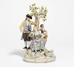Meissen - Gaertnergruppe am Apfelbaum, 73219-8, Van Ham Kunstauktionen